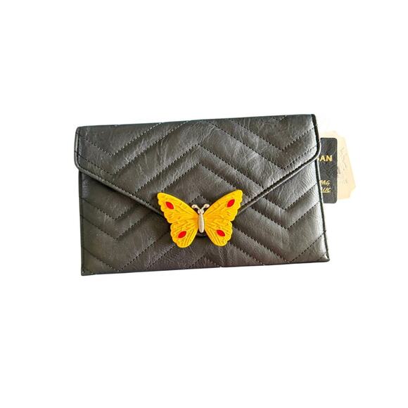 Handbag Republic Classic Butterfly Clutch Vegan leather NWT - Picture 1 of 6